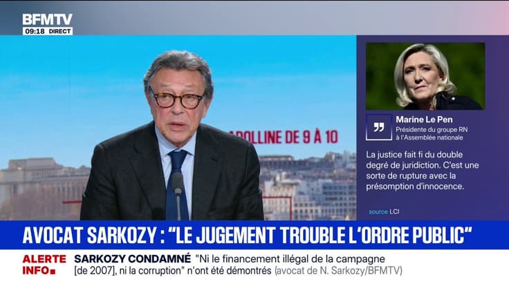 Condamnation de Nicolas Sarkozy: "Ce n'est pas dans sa mentalité de demander la grâce" présidentielle, affirme Jean-Michel Darrois, son avocat 