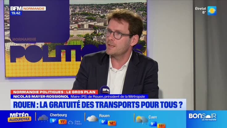 Nicolas Mayer-Rossignol, maire de Rouen, explique ses projets en matière de gratuité des transports 