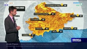 Météo Côte d’Azur: une journée globalement ensoleillée avec des températures douces, 17°C à Nice