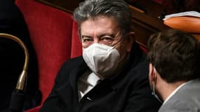 Jean-Luc-Mélenchon à l'Assemblée nationale le 16 février 2021