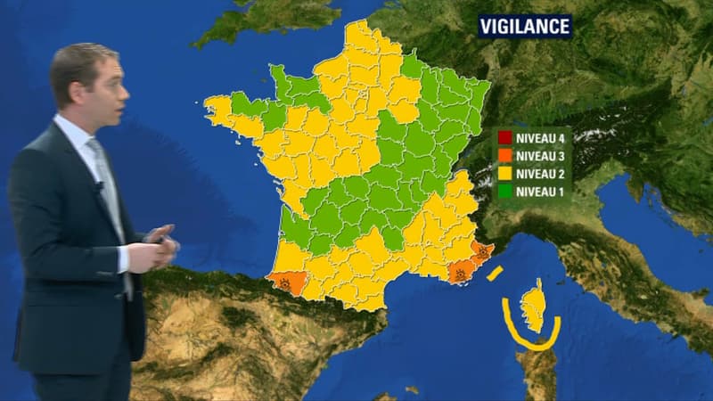 Vigilance orange pour 3 départements.