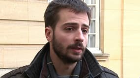 William Martinet, le président de l'Unef, à la sortie de son rendez-vous à Matignon le 11 mars 2016.