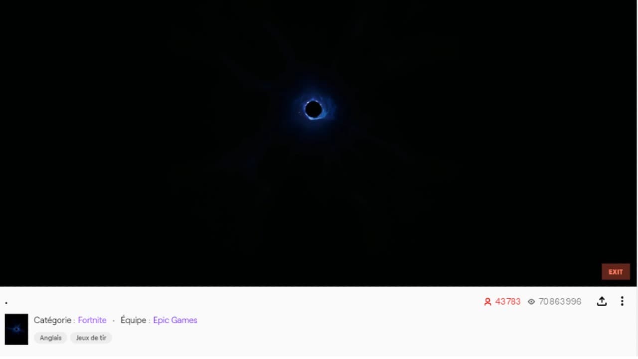 Capture d'écran du direct d'Epic Games Capture d'écran du direct d'Epic Games