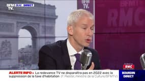 Sur RMC et BFMTV, Franck Riester présente la réforme de l'audiovisuel face à Jean-Jacques Bourdin