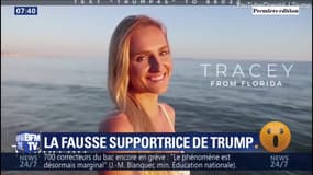Cette mannequin de la Côte d'Azur a été transformée en fausse supportrice de Donald Trump dans une campagne de pub