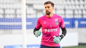 Le gardien Baptiste Valette avec Sochaux le 3 octobre 2023