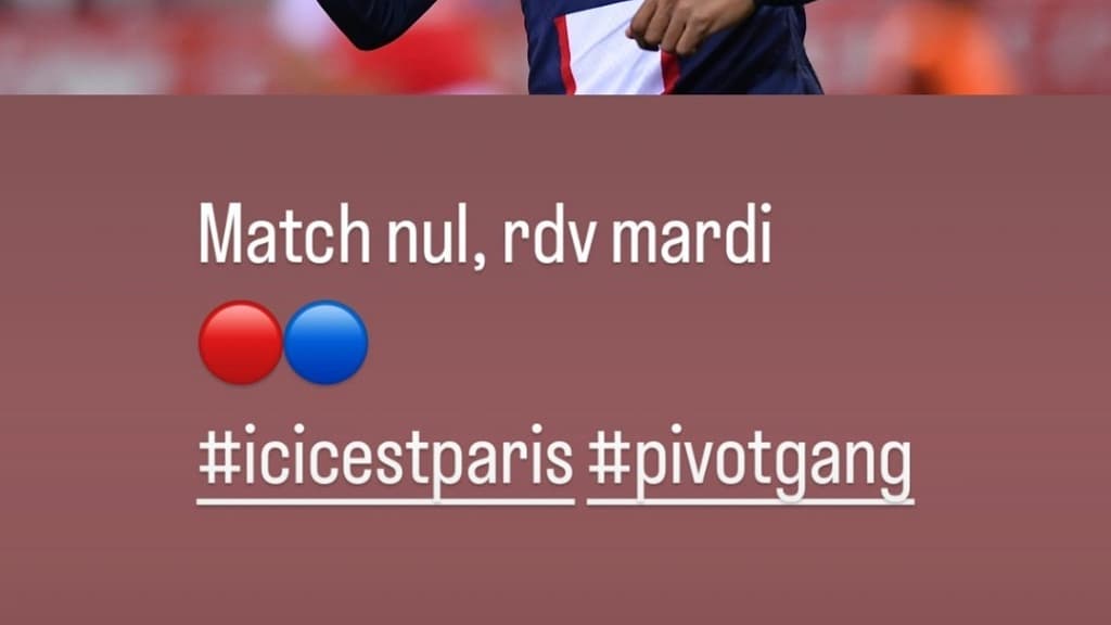 La story Instagram de Mbappé après Reims-PSG La story Instagram de Mbappé après Reims-PSG