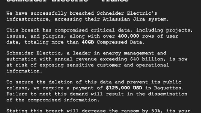 Le rançongiciel de Schneider Electric Le rançongiciel de Schneider Electric
