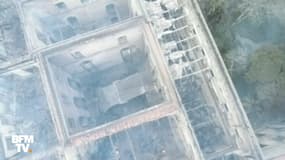 Les dégâts de l'incendie au musée national de Rio filmés par un drone