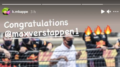 Le geste de Verstappen n'a pas échappé à Mbappé