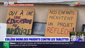 Digne-les-Bains: une vingtaine de parents d'élèves d'un collège se mobilisent contre le projet 100% tablette du département