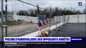 Future piscine olympique d'Aubervilliers: des opposants s'enchaînent pour stopper les travaux