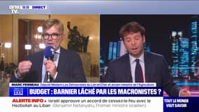 Budget: "Nous avons besoin d'esprit de responsabilité", affirme Marc Fesneau (Modem)