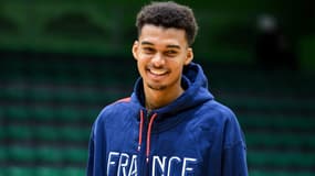 Victor Wembanyama pendant un stage de l'équipe de France de basket en novembre 2022