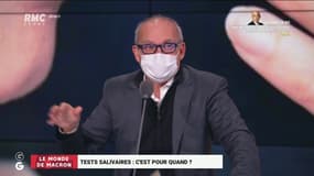 "Avec les auto-tests salivaires, tu peux rouvrir les restaurants et les bars, mais on n'en parle jamais..." 
