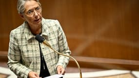 La Première ministre Elisabeth Borne à l'Assemblée nationale à Paris, le 17 octobre 2023