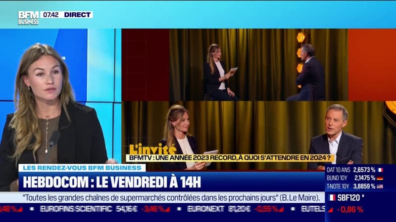 Les Rendez-vous: Hebdo Com: Marc-Olivier Fogiel, directeur général de BFMTV... Rebecca Blanc-Lelouch