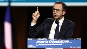 Le ministre de l'Intérieur Bruno Retailleau le 26 mars 2025 à Paris 