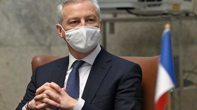 Le ministre de l'Economie Bruno Le Maire, lors d'un déplacement à Rome le 19 mars 2021