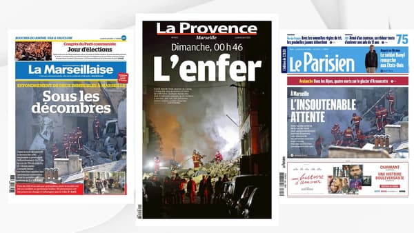 Les unes de "La Marseillaise", de "La Provence" et du "Parisien" du 10 avril 2023