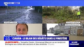 Tempête Ciaran: "Près de 200.000 Finistériens n'ont pas d'électricité" affirme Maël de Calan, président du conseil départemental du Finistère