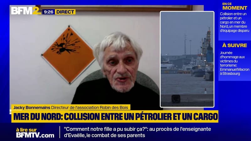 Collision en mer du Nord: l'association Robin des bois inquiète des conséquences environnementales