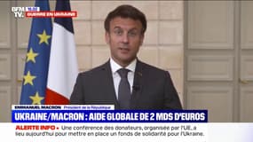 Emmanuel Macron sur l'aide à l'Ukraine: "La France portera son appui global à 2 milliards de dollars"