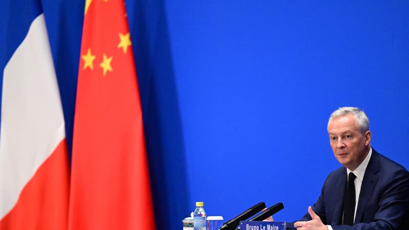 Le ministre de l'Économie Bruno Le Maire lors de sa visite en Chine le 29 juillet 2023.