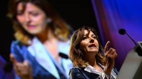 La présidente de la région Occitanie Carole Delga s'exprime le 28 septembre 2023 à Saint-Malo (Ille-et-Vilaine)
