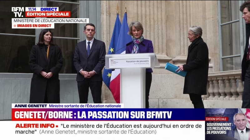 Passation avec Élisabeth Borne: 