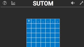Capture d'écran du jeu SUTOM