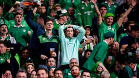 Des supporters irlandais au Stade de France le 14 octobre 2023