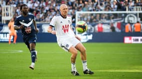 Lilian Laslandes lors d'un match de gala des Girondins de Bordeaux, le 17 octobre 2021