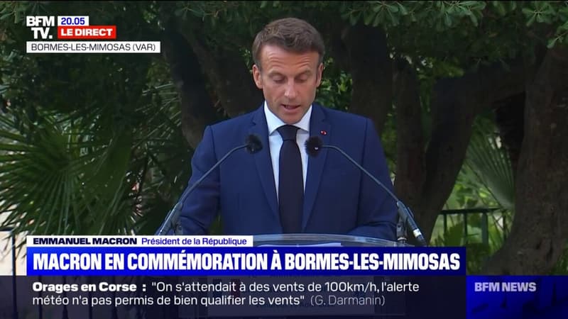 Emmanuel Macron sur les orages en Corse: 