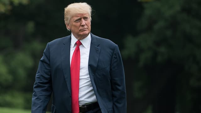 Donald Trump lors d'une réunion de sécurité le 10 août 2017 dans le New Jersey.