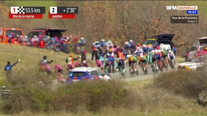 Le coup de froce tenté par Nelson Pawless et EF Education. Déjà quelques cassures dans le peloton !