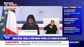 Mobilisation des agriculteurs: "Nous allons doubler les contrôles sur la grande distribution et les industriels", indique la porte-parole du gouvernement, Prisca Thevenot