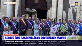 Aix-en-Provence: un rassemblement en soutien aux maires touchés par les émeutes