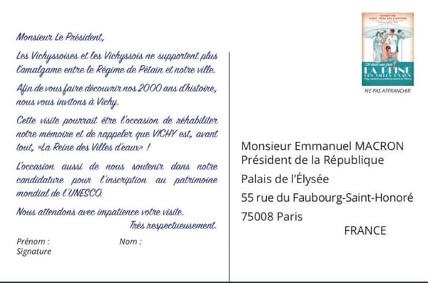 La carte poste éditée par le maire La carte poste éditée par le maire