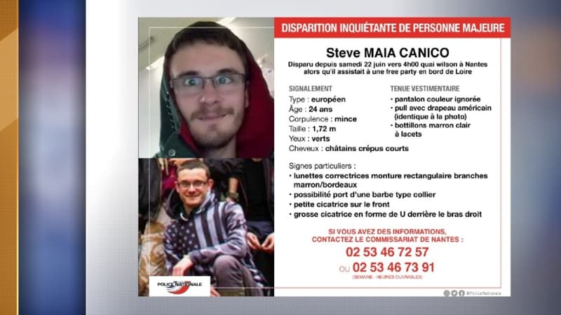 L'avis de recherche du jeune homme -