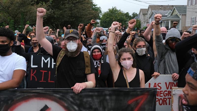 Manifestation contre une décision judiciaire sur la mort de Breonna Taylor à Louisville, aux Etats-Unis, le 23 septembre 2020