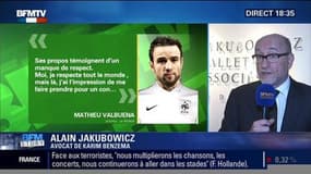 Sextape de Valbuena: "Mathieu Valbuena reproche à Karim Benzema de lui avoir manqué de respect", Alain Jakubowicz