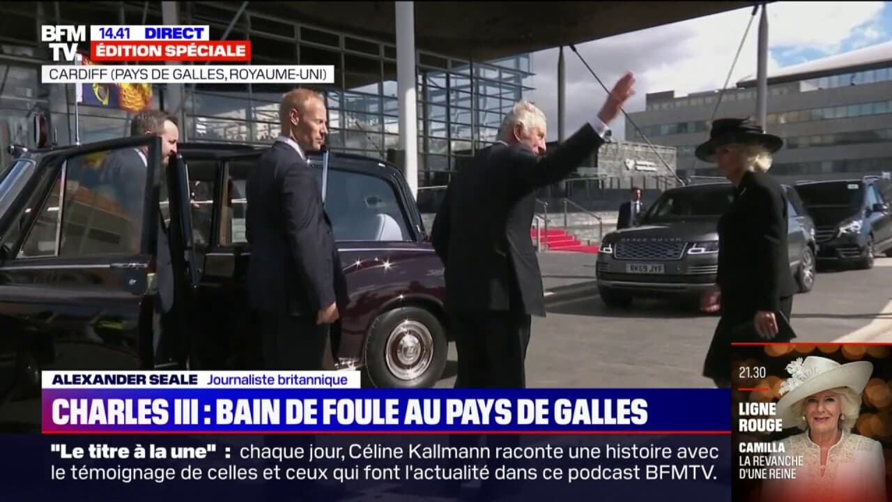 RoyaumeUni le nouveau roi Charles III quitte le Parlement gallois