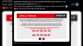 La police lance un appel à témoins pour retrouver les auteurs du tir de mortier qui a gravement blessé une fillette de 2 ans, le soir du Nouvel An, à Lyon.