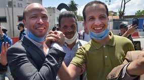 Deux opposants politiques du mouvement Hirak libérés de prison le 18 mai 2020 à Alger