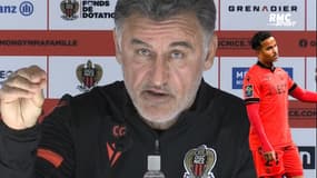 OGC Nice : "Il n'y a pas eu de gestes obscènes de Justin Kluivert", assure Christophe Galtier