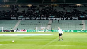 Le kop des Verts en grève contre Angers