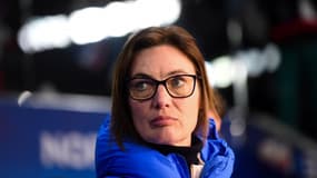 Corinne Diacre avec les Bleues le 21 février 2023.