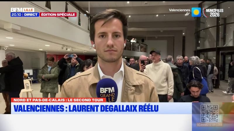 Le maire sortant Laurent Degallaix réelu à Valenciennes.