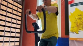 Un résident de l'Ehpad d'Oullins réalise un challenge sportif sur un vélo d'appartement